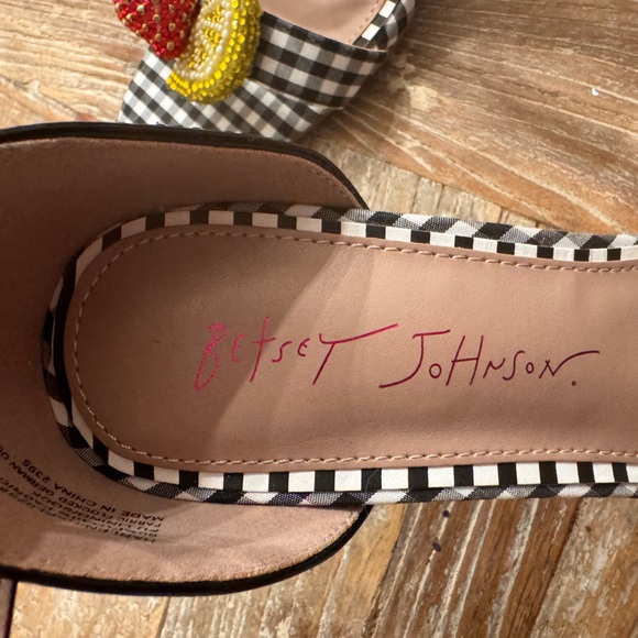Betsey Johnson Gingham Heels with Fruit Accents - Picture 6 of 9